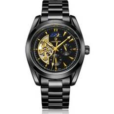 Men Automatic Mechanical Watches Waterproof Luminous Custom black Tourbillon Stainless steel sports Watches for Men