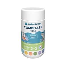Swim and Fun Combitabs 20g Klorfri 800gram Sim & Lek 1770 pool vattenvård desinfektion