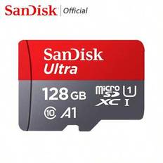 SanDisk Ultra MicroSD, U1 C10 A1 V10 Minneskort TF Flash Card 128GB 256GB 512GB 1TB 1,5TB 64GB 32GB 16GB, High Speed Micro SD-kort Mini SD-kort för te - Multifärgad (32G,64G,128G,256G,512G,1T,1,5T)
