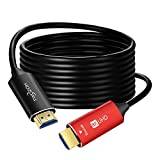 Twozoh 8K fiber HDMI kabel 50M, Hög hastighet HDMI 2.1 fiberoptisk sladd stöder 48Gbps 8K@60Hz 4K@120Hz