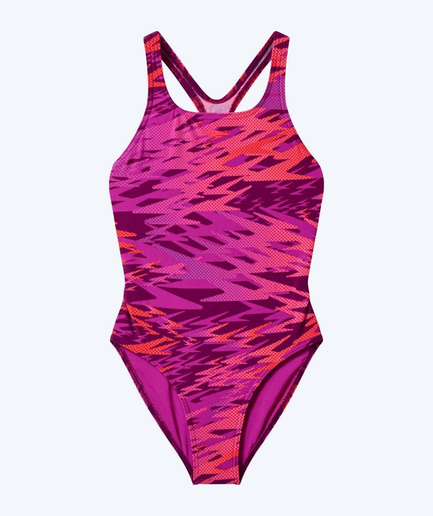 Speedo baddräkt för flickor - Hyperboom Print Medalist - Rosa/Lila - Baddräkt barn