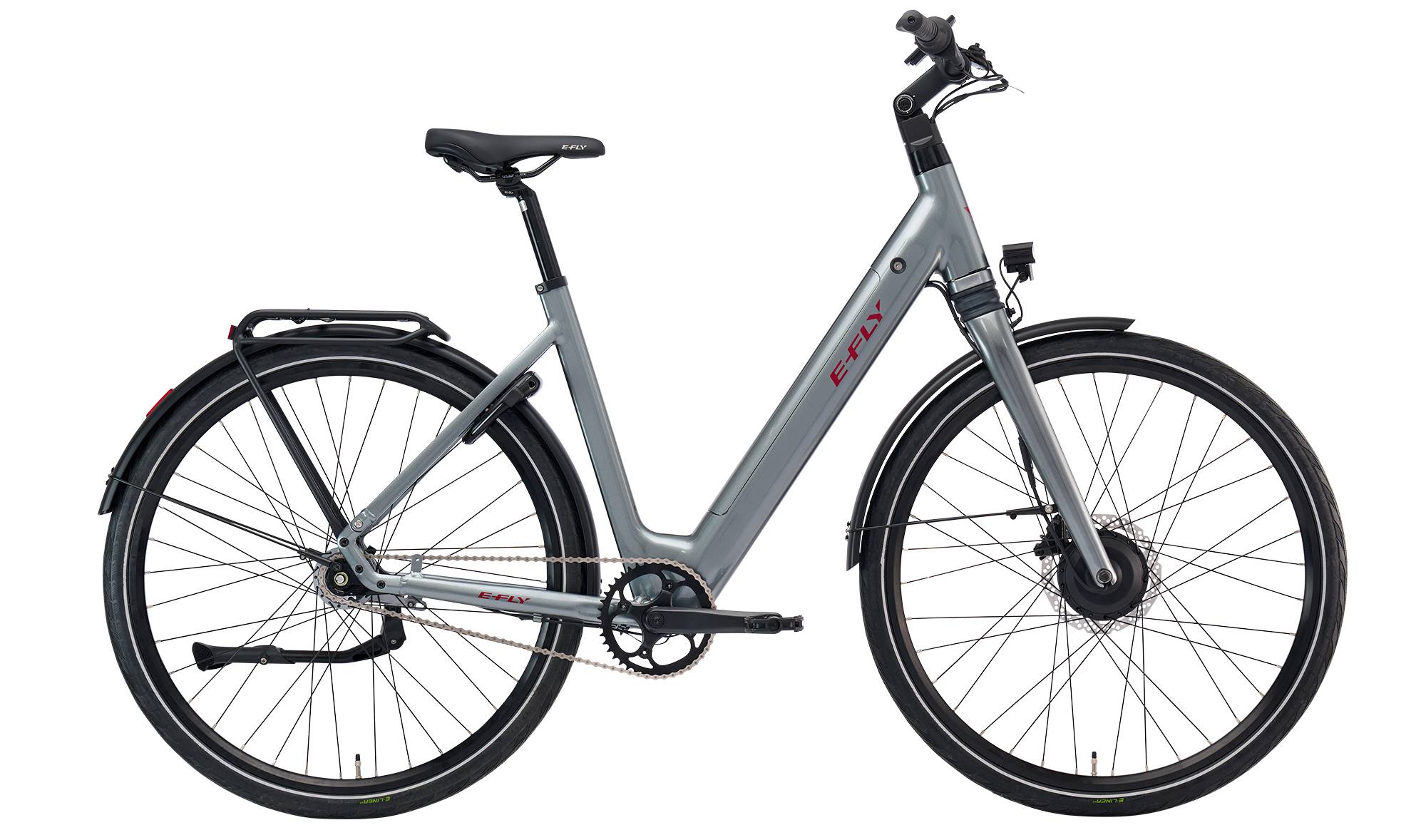 E - fly Orion Moonlight Grey Metallic - 540 Wh - 52 Cm Elcykel Dame - Grå
