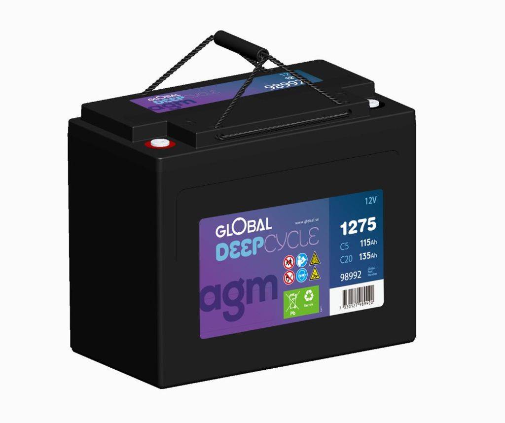 GLOBAL 12V L-1275 DC AGM 135Ah 337x 180 x 274mm