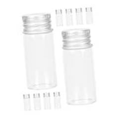 Generic 24 St flaska mason jar eteriska oljor eterisk olja flaskor miniflaskor av glas små flaskor glaskaraff provtagningsflaskor mini glasflaskor med lock behållare glasburk Aluminiumkåpa