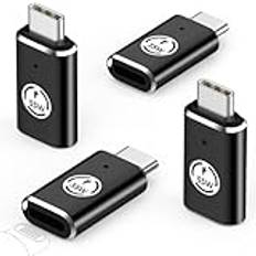 MoKo Lightning Female to USB C Male Adapter 4 Pack, Lightning to USB C Converter for iPhone 15 Series, iPad, iPhone to USB C Adapter for Fast Charging/Data Sync, NOT for Headphone/OTG, Black 35W