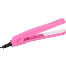 Keramisk hårkrullare & plattång hår perming hår styling apparat hår crimper mini elektrisk splint platt järn us 220v - Blå