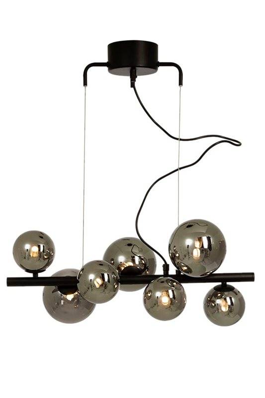 Aneta Lighting Molekyl taklampa 58cm svart-rökfärgad