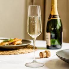 Personliga champagneglas - Kristallglas - 4 st