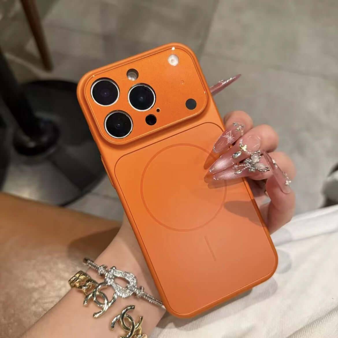 Nano Frosted Magnetic Phone Case for iPhone 17 16 15 Pro Max - Vibrant Orange / IPhone14ProMax