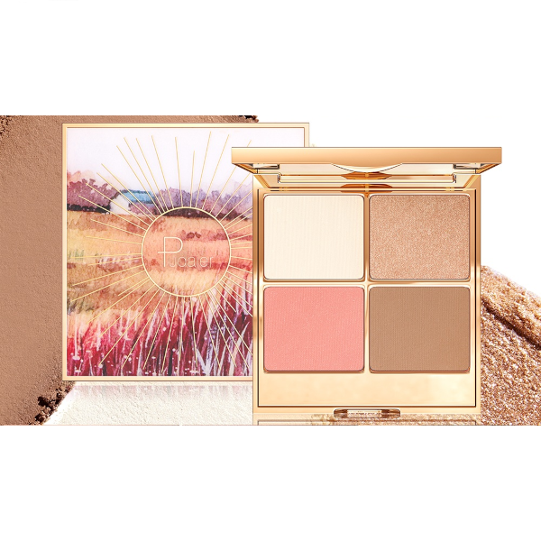 Pudaier - Glam Glow Highlighter And Bronzer Palette - 17g - 01 Morning Tea - Multi
