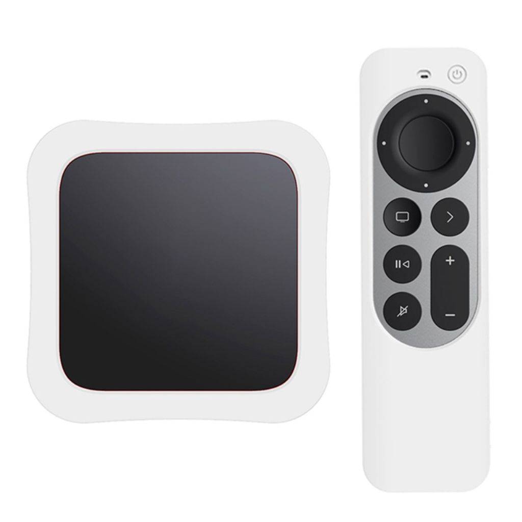 Apple TV 4K 2021 set-top box + fjärrkontroll fodral - Vit