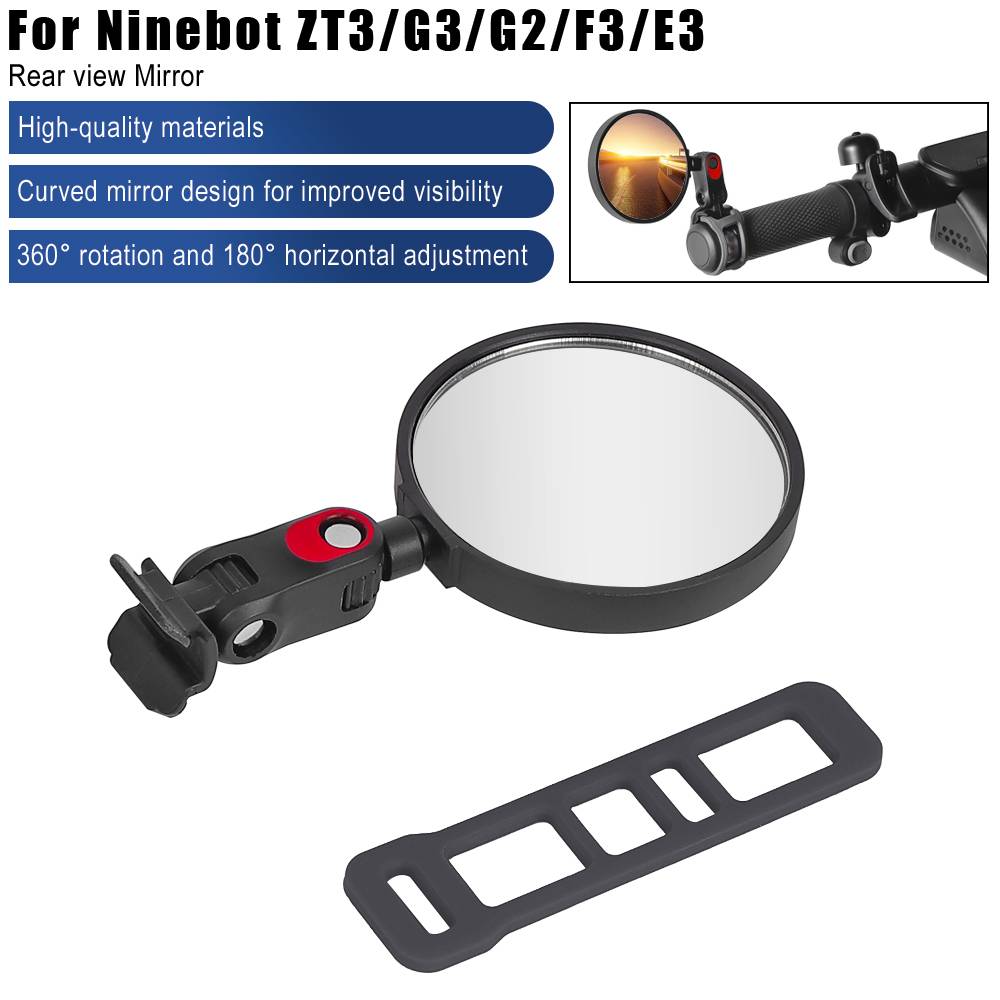 Handlebar Rearview Mirror Rear View Mirrors for Segway Ninebot MAX G3 ZT3 Pro F3 F3 Pro E3 E3 Pro Electric Scooter Replace Parts