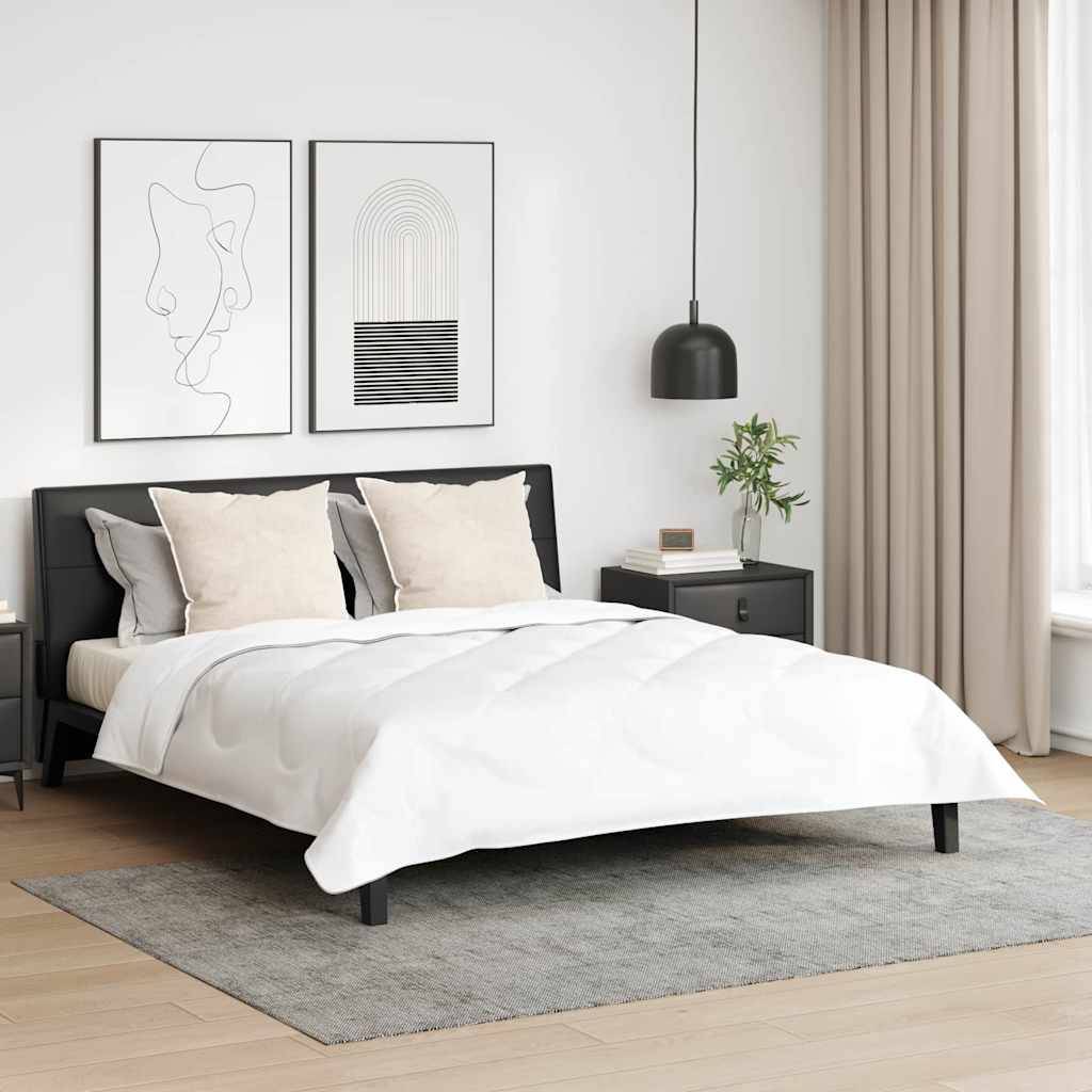 vidaXL Duntäcke med kudde 3 pcs Vit Mikrofiber