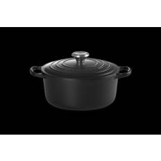 LE CREUSET SIGNATURE STEGEGRYDE 5,3 L MAT SORT