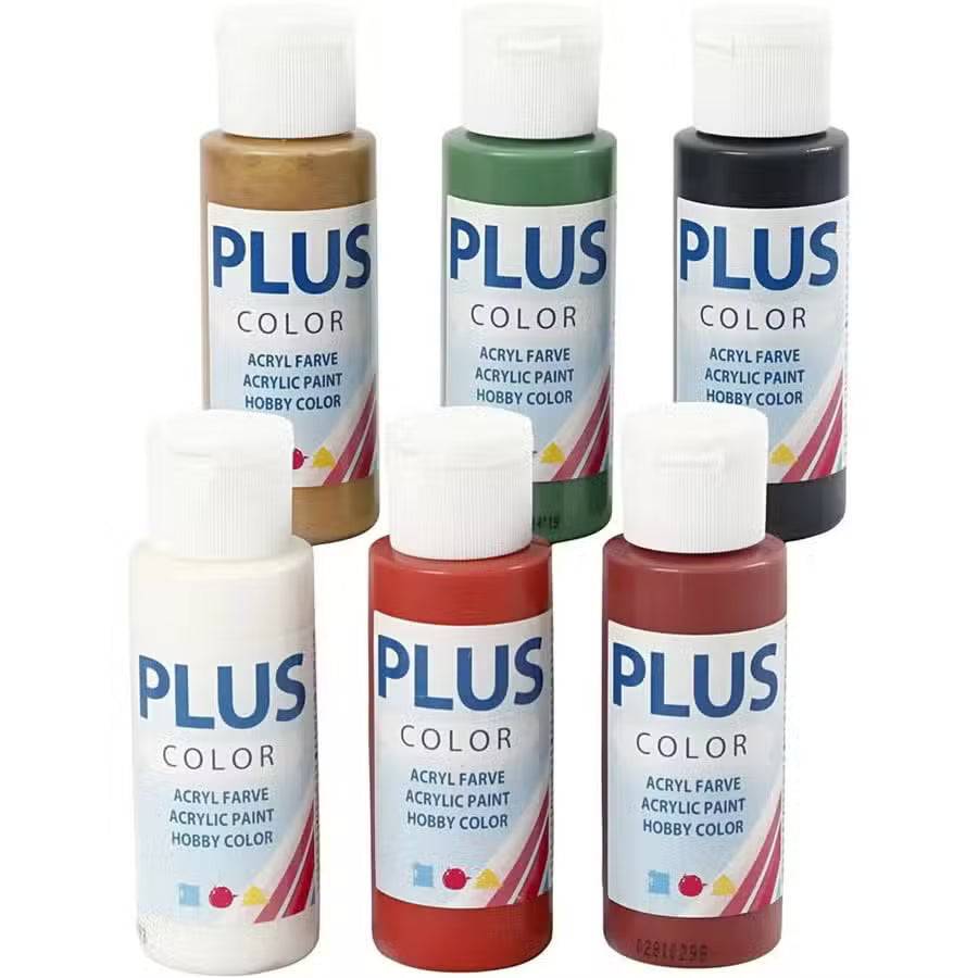 Plus Color Hobbymaling Julefarver 6 Pak