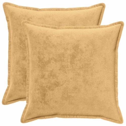 Kuddöverdrag 2 st HOUTEN Taupe 60 x 60 cm Flanell