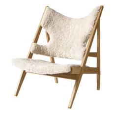 Knitting Lounge Chair - Sheepskin Natur/Natural Oak