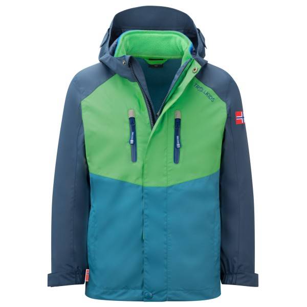 Trollkids Kid's Bryggen 3in1 Jacket Dubbeljacka Barn Storlek 122 Färg blå
