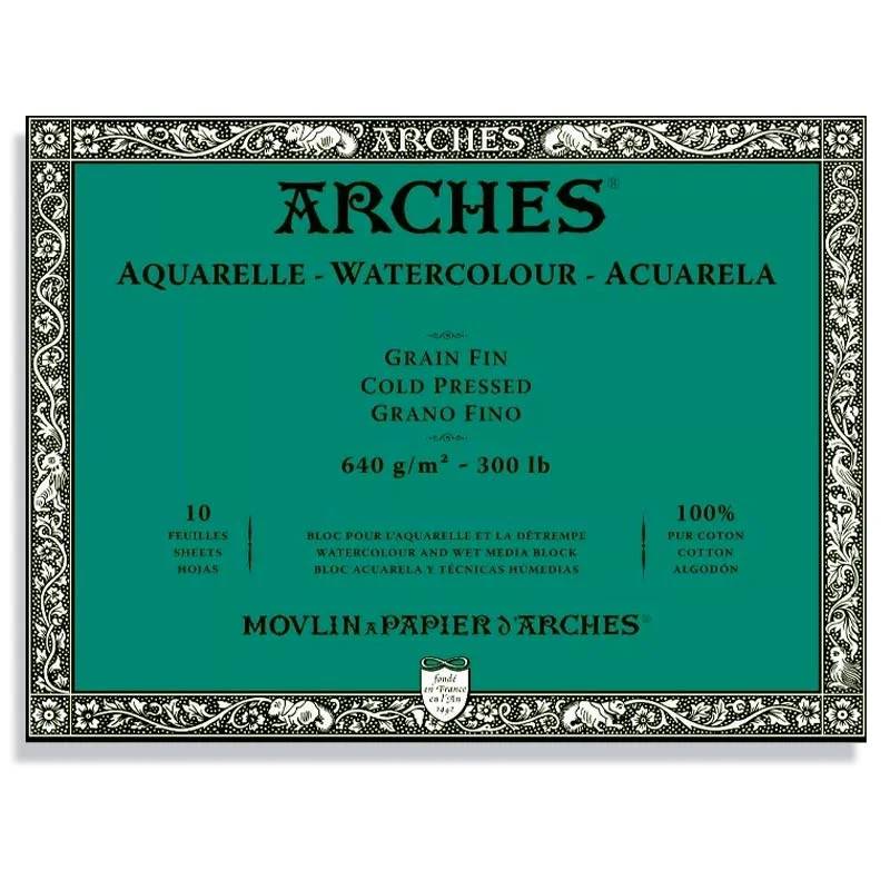 Akvarellblock Arches 26x36cm FIN 640g