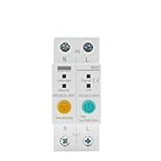 Kretsbrytare, miniatyrkretsbrytare 2P WIFI kretsbrytare energimätare brytare relä voltmeter ström läckageskydd RCBO fjärrkontroll (40A)