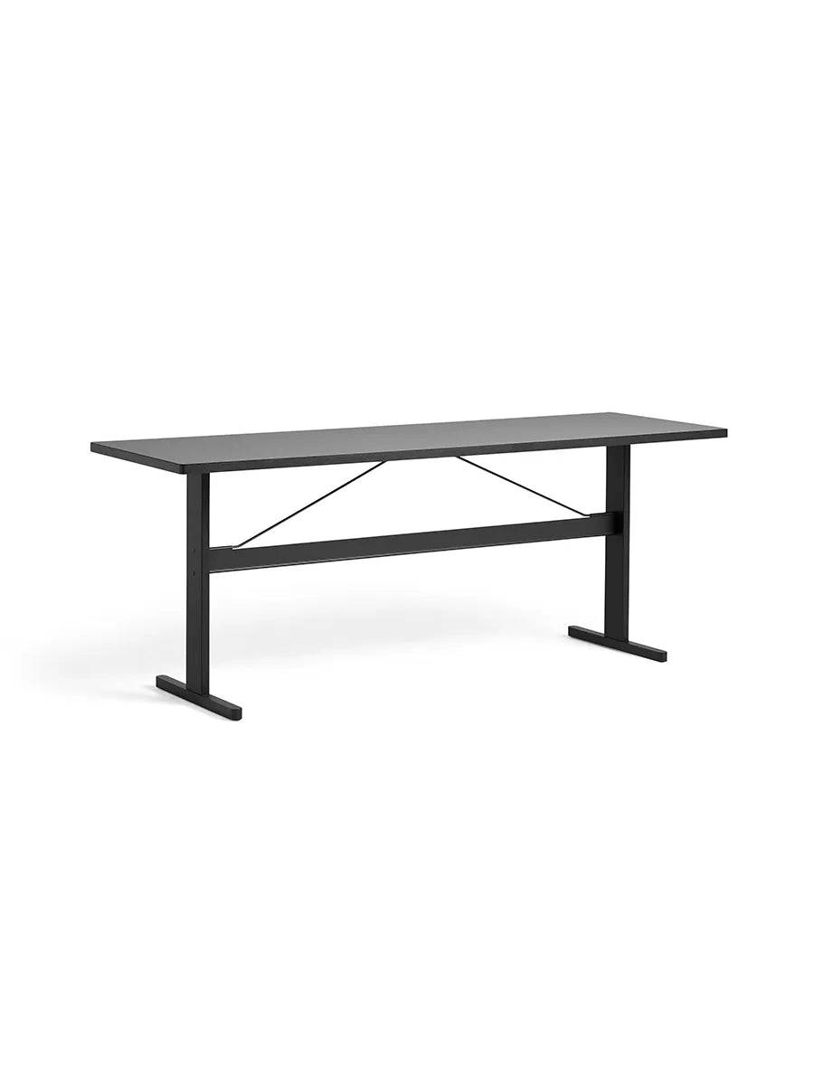 Passerelle High Table, L250 cm fra Hay Water-based lacquered oak / Thyme green / Water-based lacquered oak - Jacobsen Plus