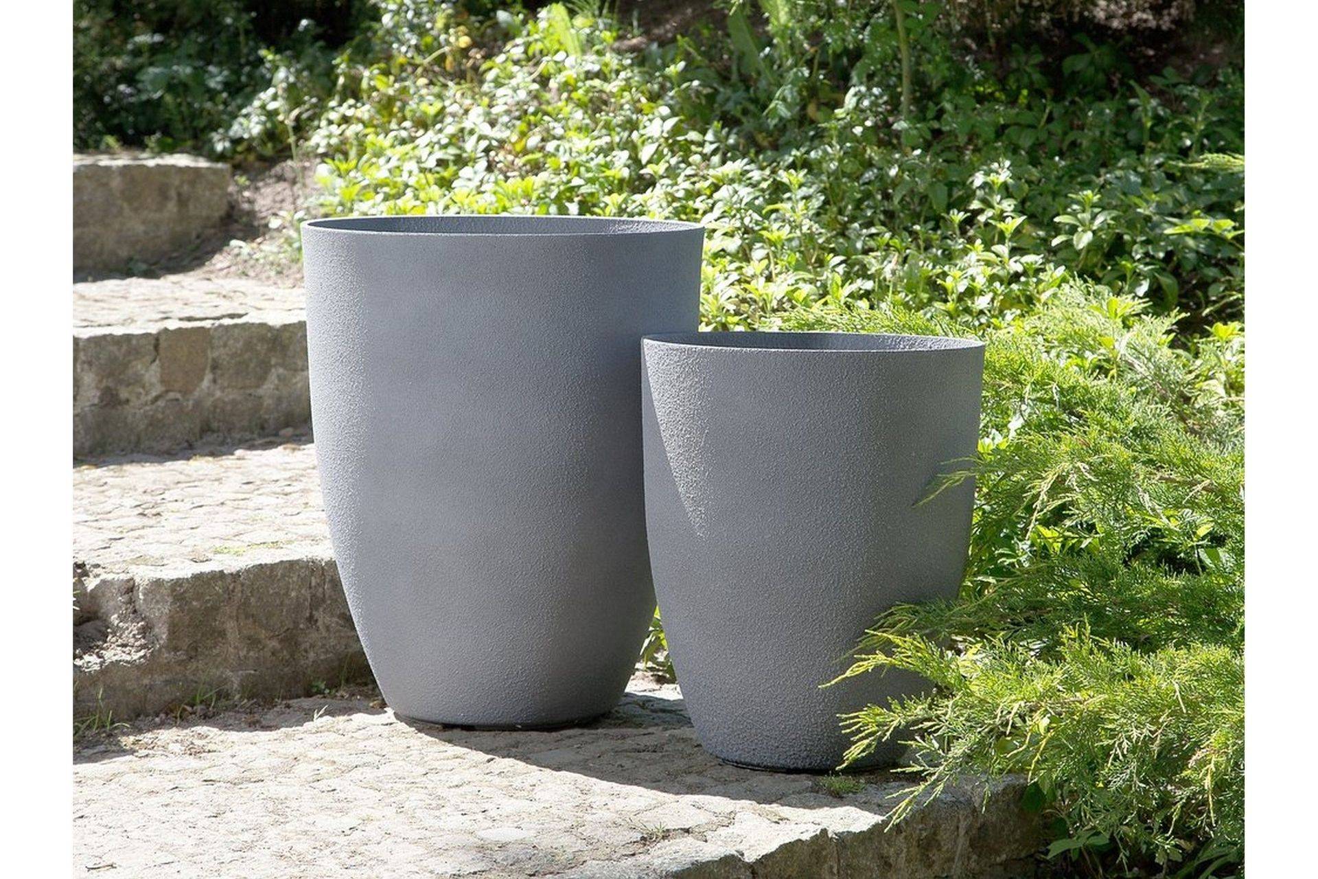 Croton Kruka 43 cm - Grå Stor blomkruka Sten