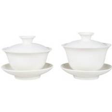 Keramiskt vitgods lock skål tre-krafts te skål jade porslin lock kopp stor kung fu te set gaiwan sopera de ceramica - Gaiwan c