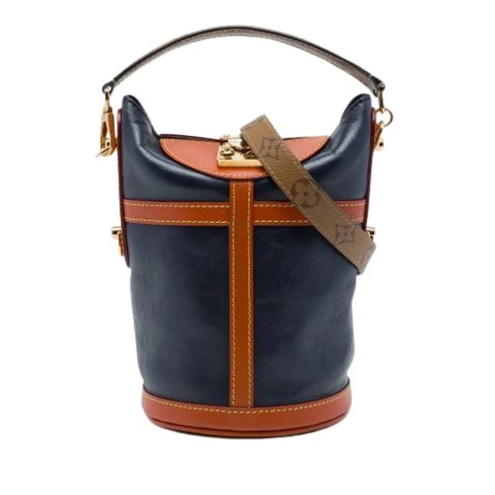 Louis Vuitton Vintage Pre-owned Bucket Bag - Vintage - Dame - Blå - ONE SIZE - Uld