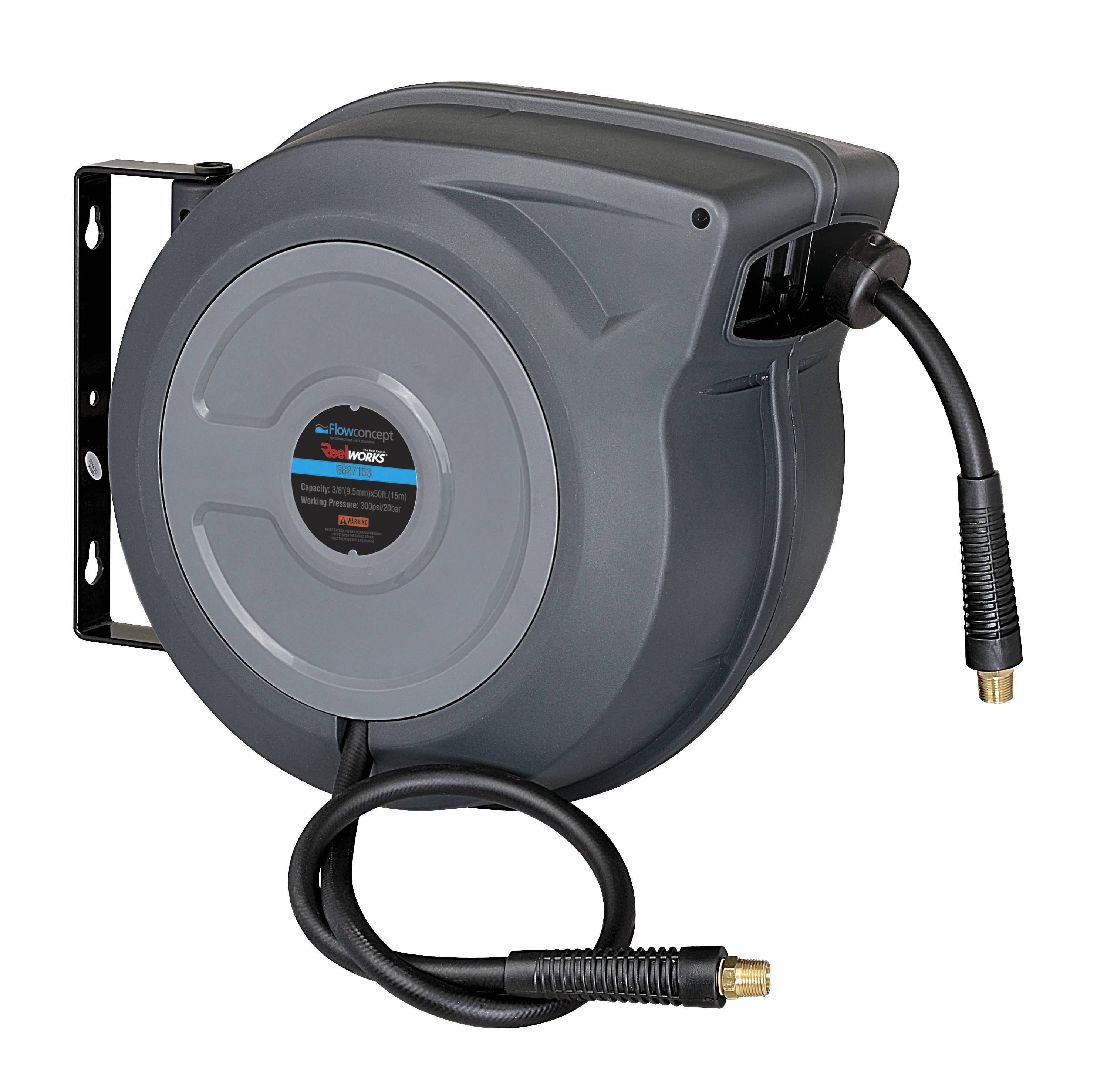 Flowconcept Slangeopruller med 1/2" trykluftsslange - 15M