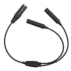 GA Twin Plug to Airbus XLR Headset Adapter, GA Dual Hona Till Airbus 5 Pin XLR Hane Headset-, Kompatibel med de Flesta Större Märken Aviation Headset