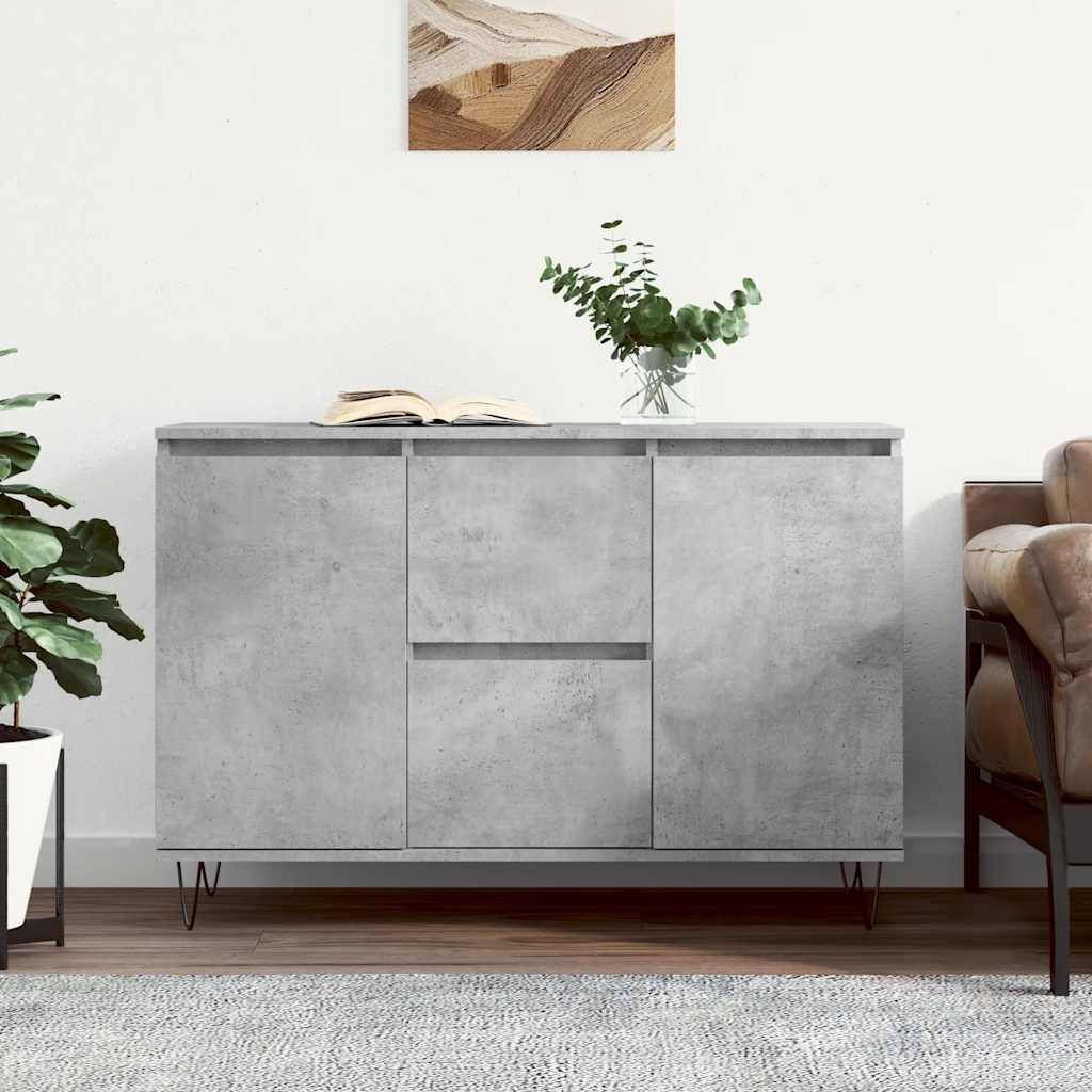 vidaXL Skänk betonggrå 101,5x35x70 cm konstruerat trä