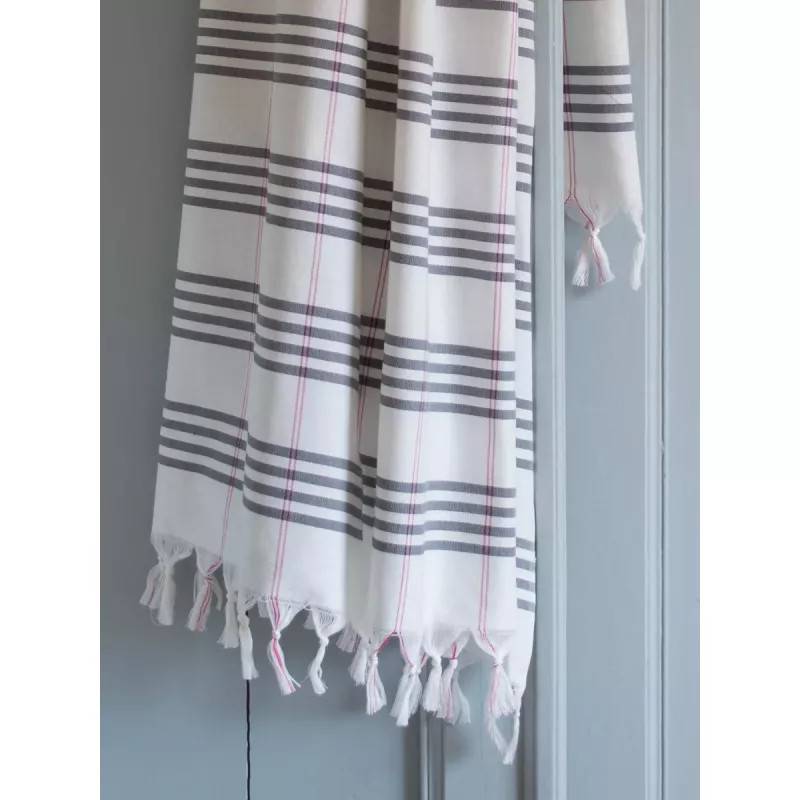 Extra Lång Hamamhandduk 100x210 cm – Ekologisk Bomull (Mörkgrå)