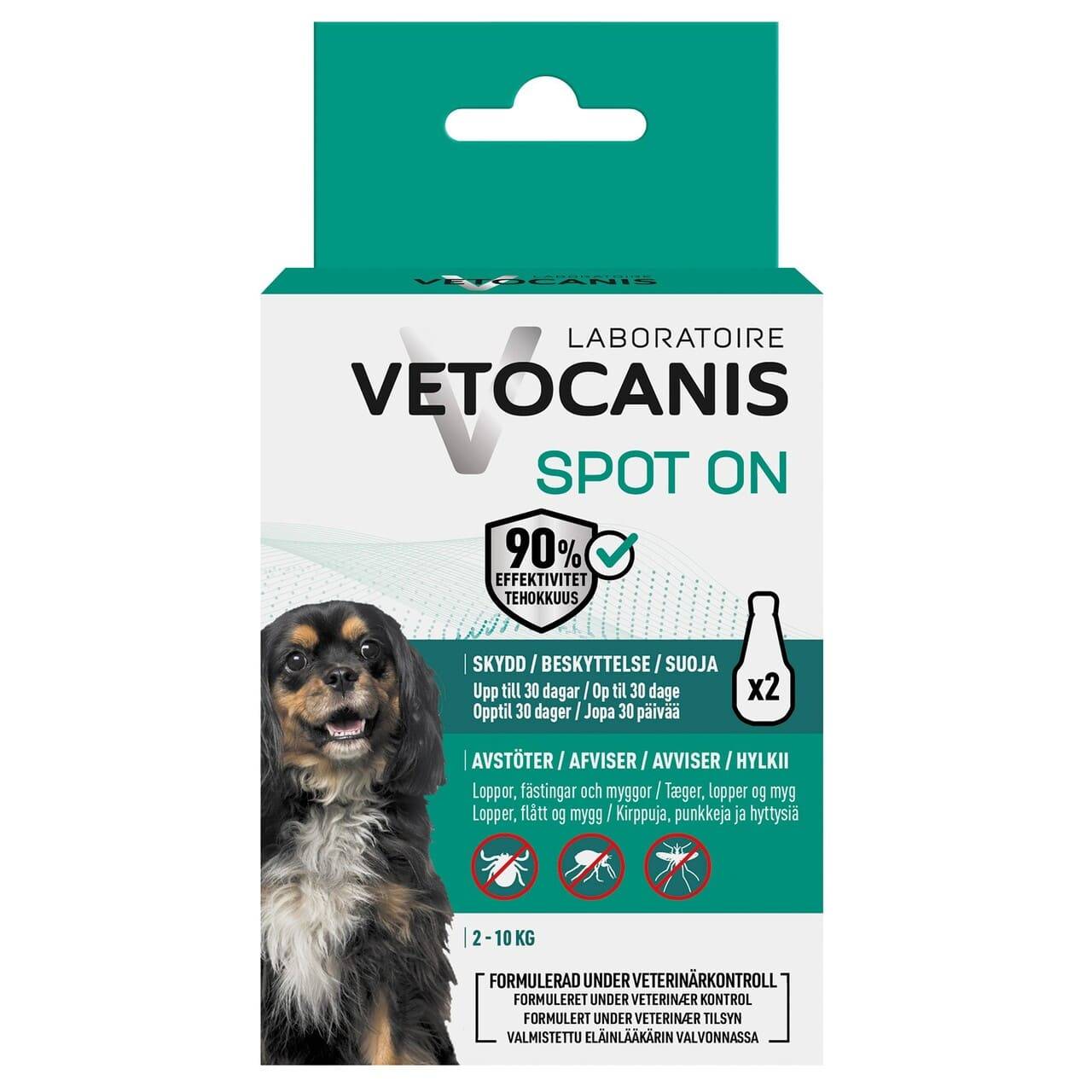 Vetocanis Spot On Hund Small 2x2 ml – Naturlig parasitbeskyttelse