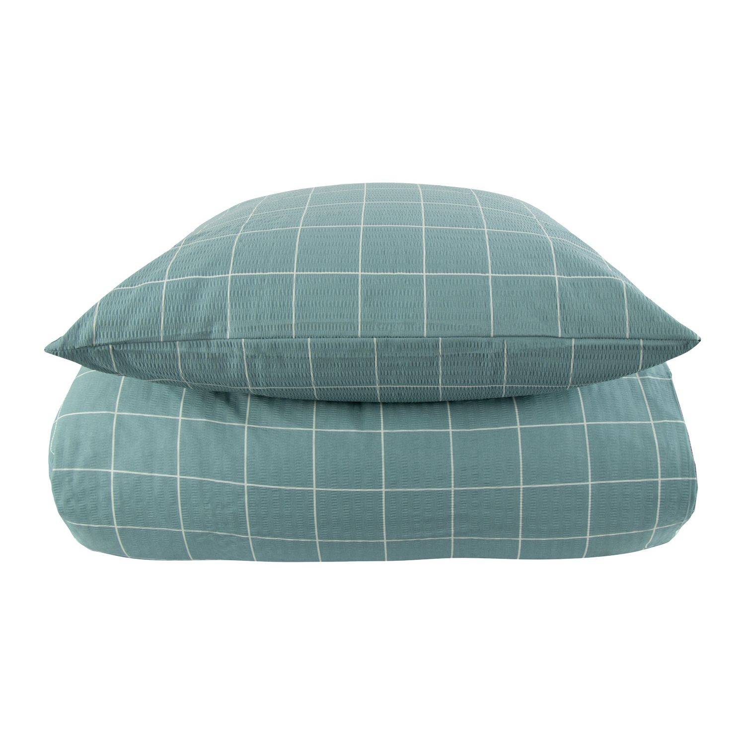 Bæk og bølge sengetøj - Ternet sengetøj - Dusty Green Check - Borg Living sengesæt