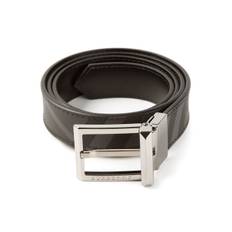 Burberry - checked belt - herr - pvc/metall/kalvhår - 65 - Grå