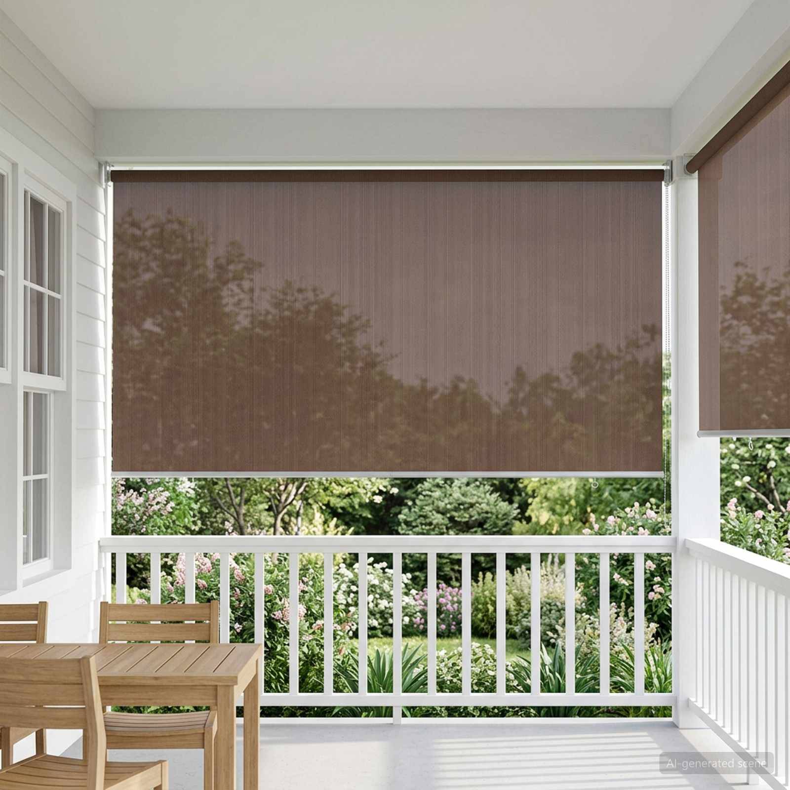 vidaXL Utomhus Rullgardin 90% UV Block Taupe 160 x 230 cm HDPE