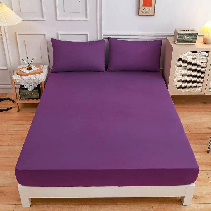 Kuup High Quality Fitted Sheet 90/180/150x200 Cm Mattress Cover Elastic Band Bed Sheet Queen King Size No Pillowcases Included - 1s zi se / Full