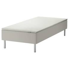 SNARUM resårbotten med bäddmadrass, medium fast beige/Näsfjället vit, 80x200 cm
