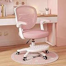 Chair Desk for Kids, Child Desk Chair with Wheels, Adjustable Height Kids Computer Chair, with Arms Footrest, for Home School Office,Pink