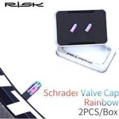 Risk fv55 av55 mountainbike cykel titanium presta schrader ventillock mutter skiftnyckel dammskydd - Schradervalvecap rnw