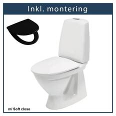 Inkl. montering, Ifø Sign Gulvstående toilet, m/S-lås inkl. sort softclose toiletsæde