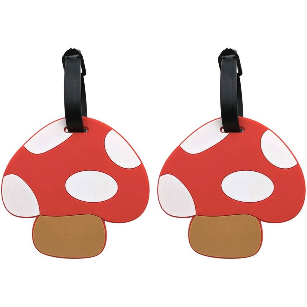 Bagageetiketter med svamp och banan i hamburgare, 2-pack