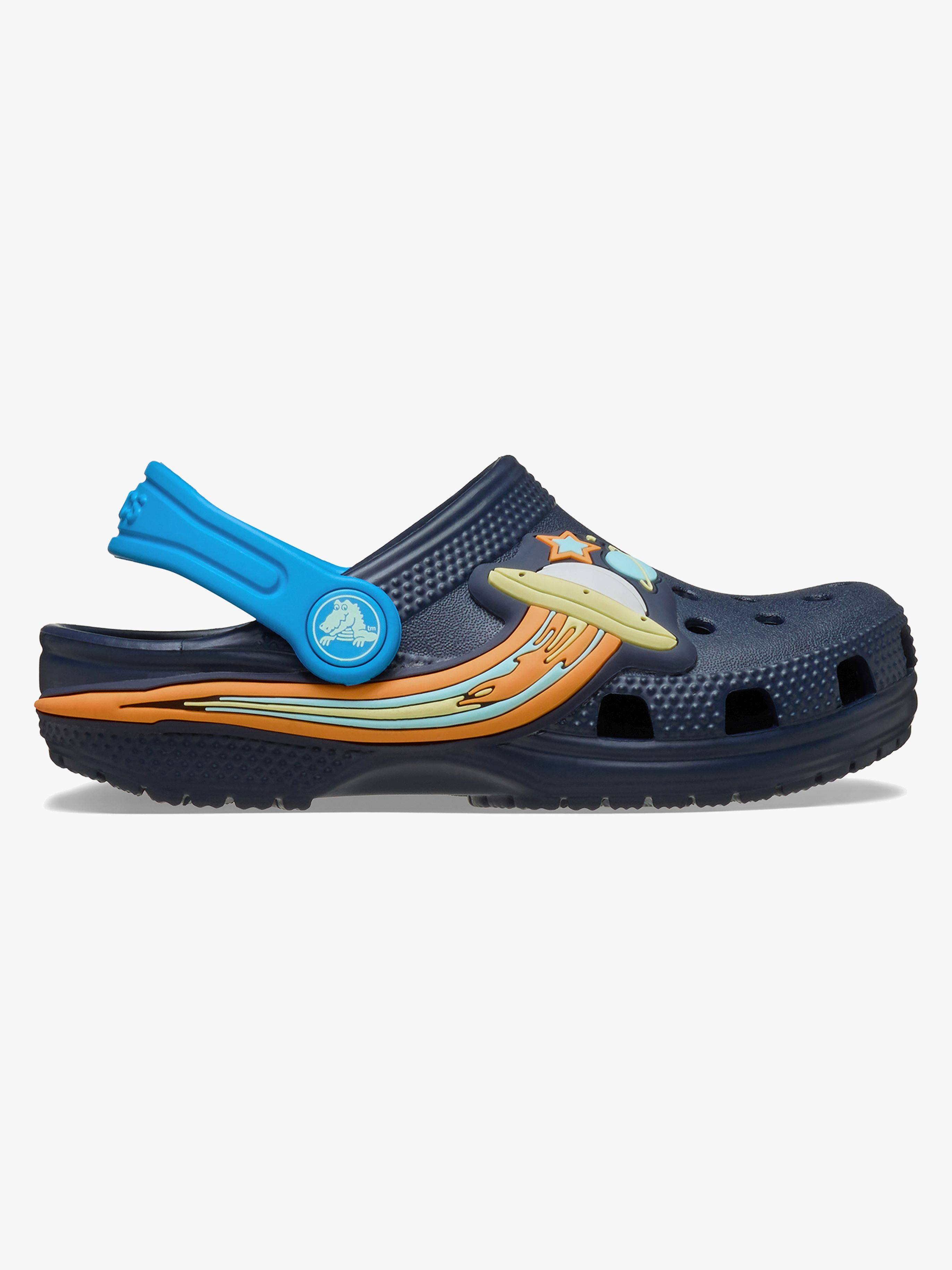 Crocs Classic UFO Lights Kids Clogs, Navy, 23-24