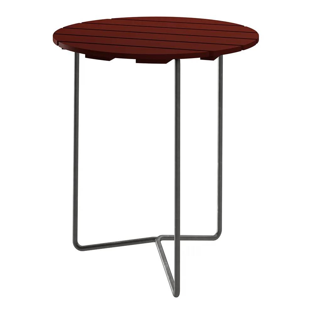 Grythyttan Stålmöbler, Bord 6B 60 cm Mørkerød / varmgalvaniseret