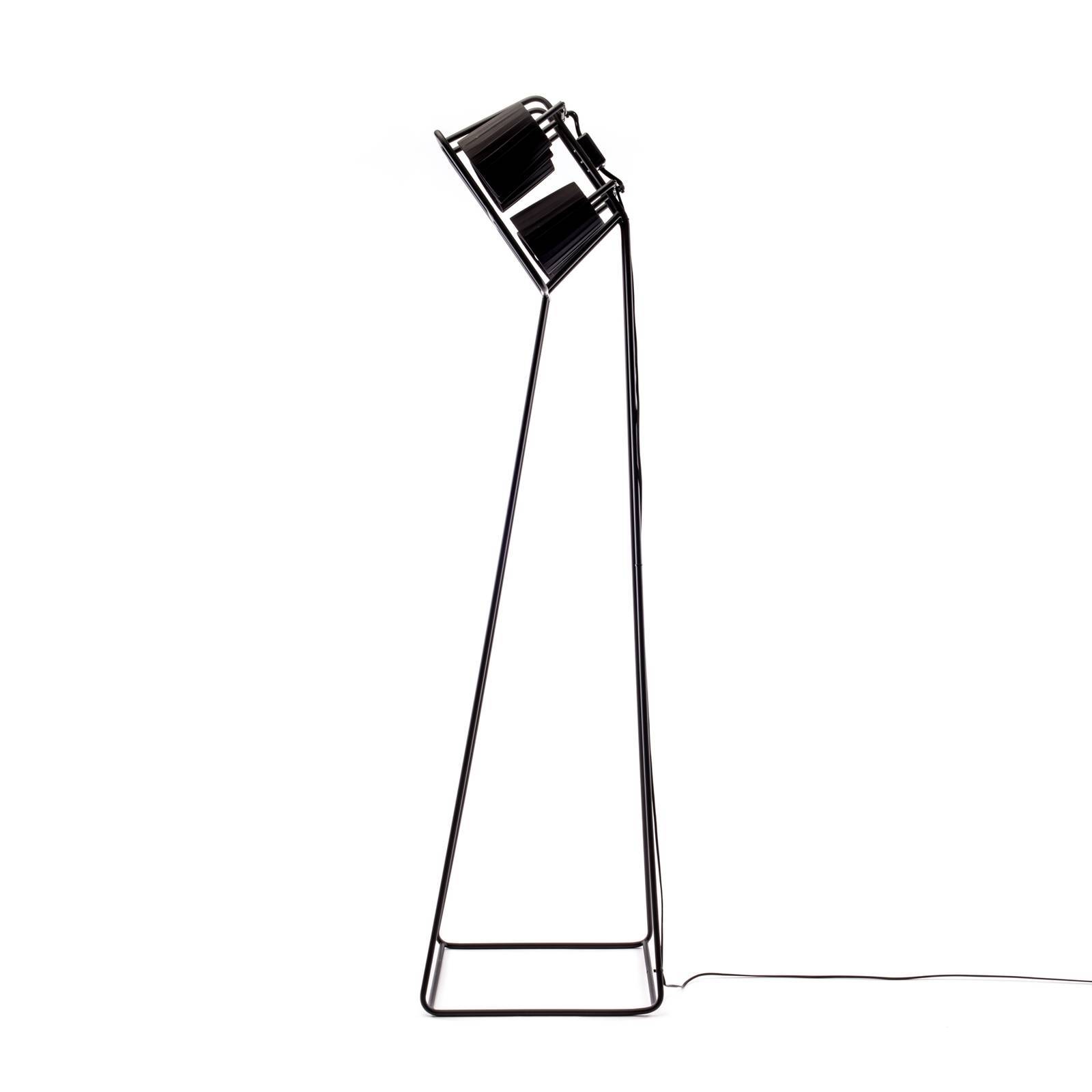 SELETTI Design golvlampa Multilamp, dimbar, Svart, Vardagsrum / matsal, Metall, Design, Golvlampa