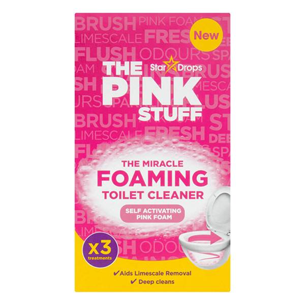 Toalettrengöring 100g | The Pink Stuff Miracle Foaming Toilet Cleaner 3st