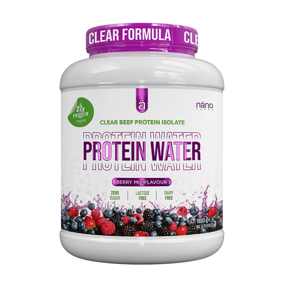 Nanosupps Protein Water - Berry Mix - 1800 g - Berry Mix - Clear Beef Isolate - 1800 g
