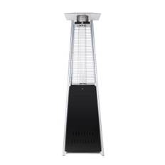 Terrassevarmer med flamme 180cm sort