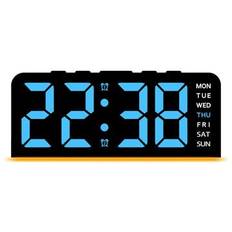 GH9001 LED digital väckarklocka med datum - svart / blått ljus