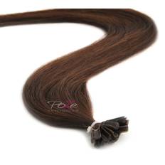 Poze Hairextensions Poze Keratin Premium Extensions 4B Chocolate Brown 20 Slingor 60cm